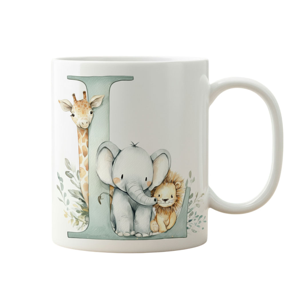 TOCAREGALAR. Taza Plastico Especial para Niños. Diseño Inicial con Animales. Detalle Infantil