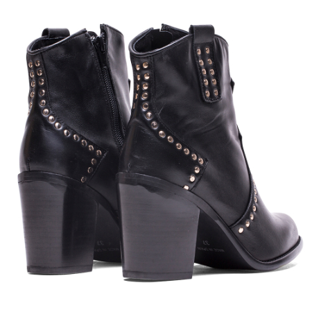 Botín Elodie CA-0173 NAPA NEGRA Piel 70mm