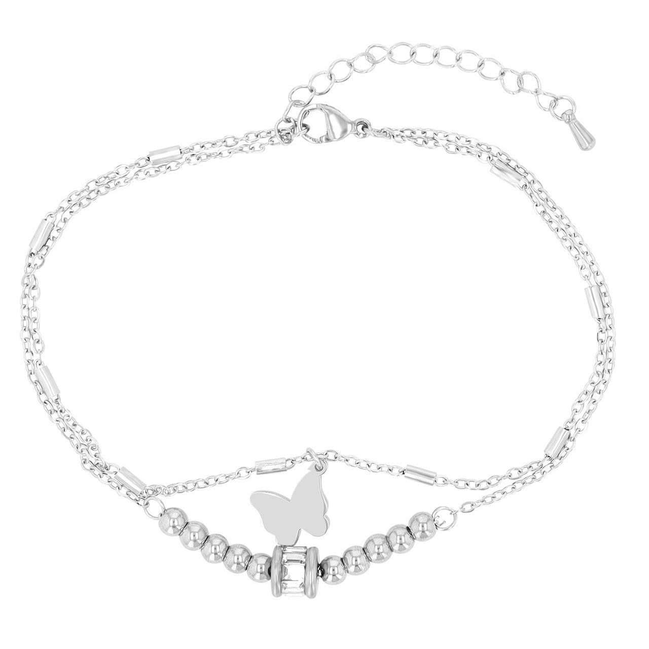 Akzent® Pulsera de Pé "Linden" em Aço Inoxidável – 0059
