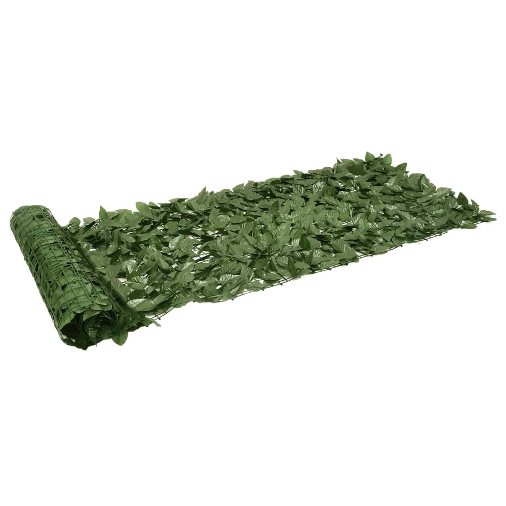 vidaXL Toldo para balcón con hojas 500x75 cm Color Verde oscuro, Verde,