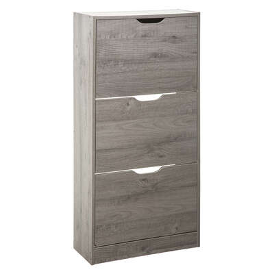 Factory Cuadros - Zapatero Ottawa Gris Melamina 115x60x24 Cm - Capacidad 18 Pares - Fácil Instalación - Práctico