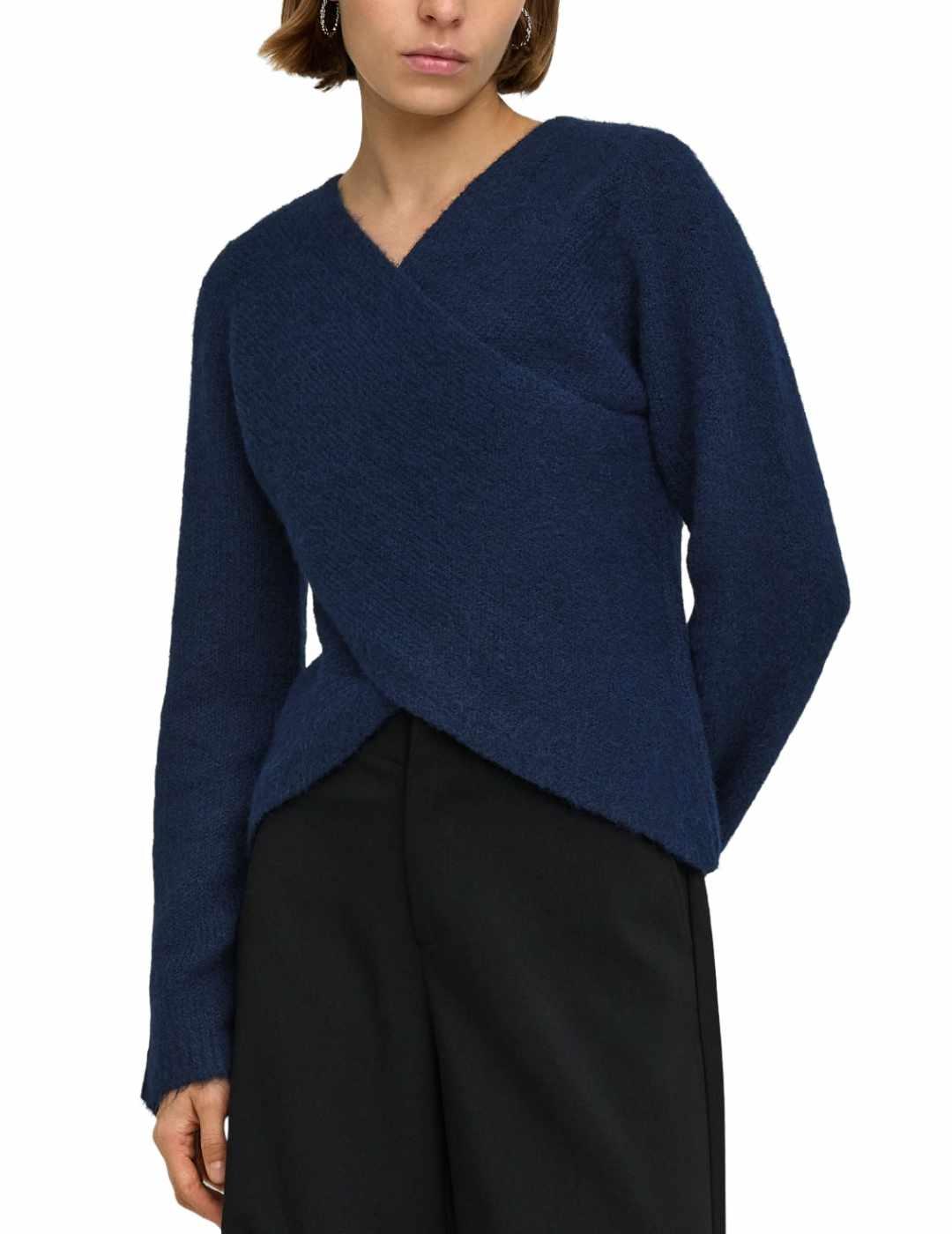 Jersey Only Maggie marino punto reversible para mujer