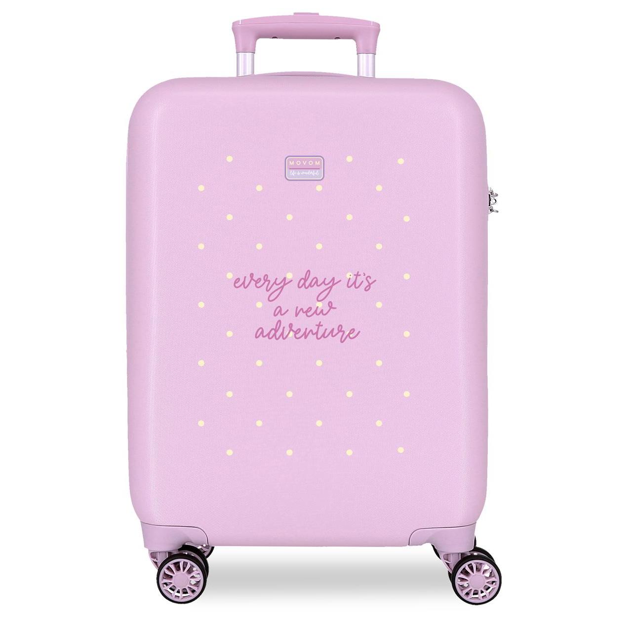 Maleta de cabina Movom New adventure ABS con capacidad de 41,8L Lila