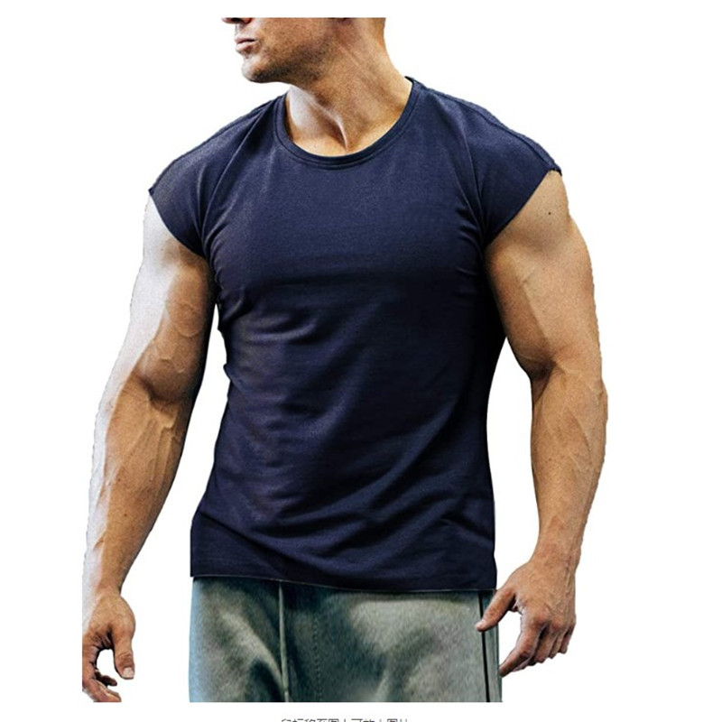 TK Camisetas de manga corta ajustadas de primavera y verano para hombre, camisetas de fitness musculosas para adolescentes, ropa de hombre de talla grande