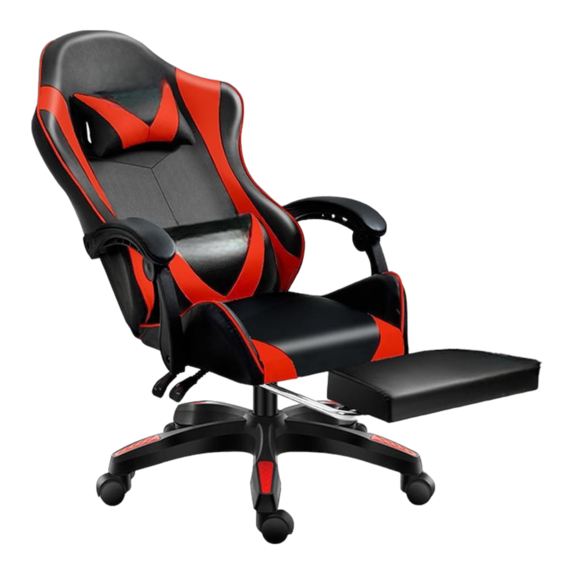 Silla Gaming para Escritorio, Oficina y Juegos Online Giratoria. Silla Cómoda de Altura Ajustable para Gaming ergonómica, de piel sintética.Silla racing de gaming videojuegos y de oficina. Es ergonómica y con diseño moderno. (7499 8499 S004 F6)