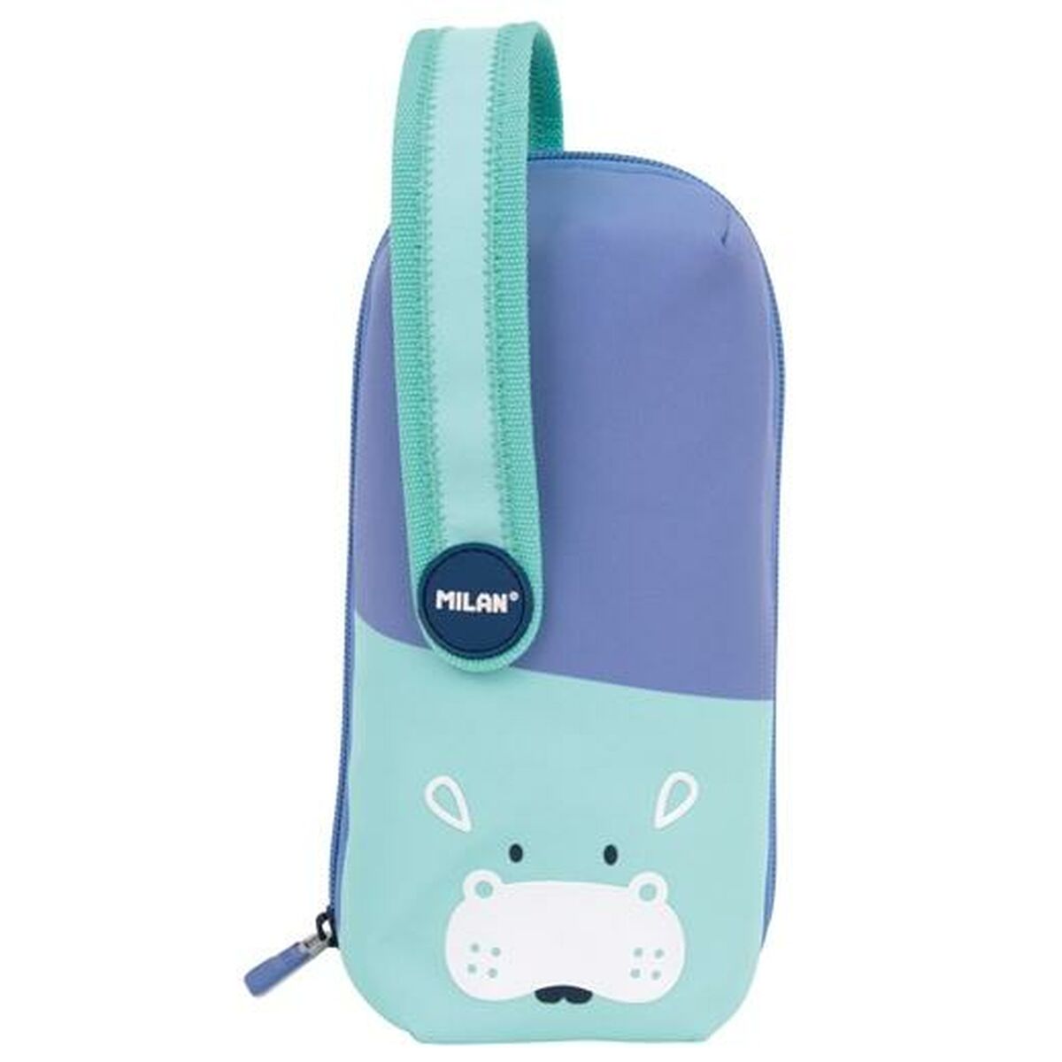 Milan Portatodo Kit 4 Estuches Con Contenido Serie Especial Fun Animals Azul