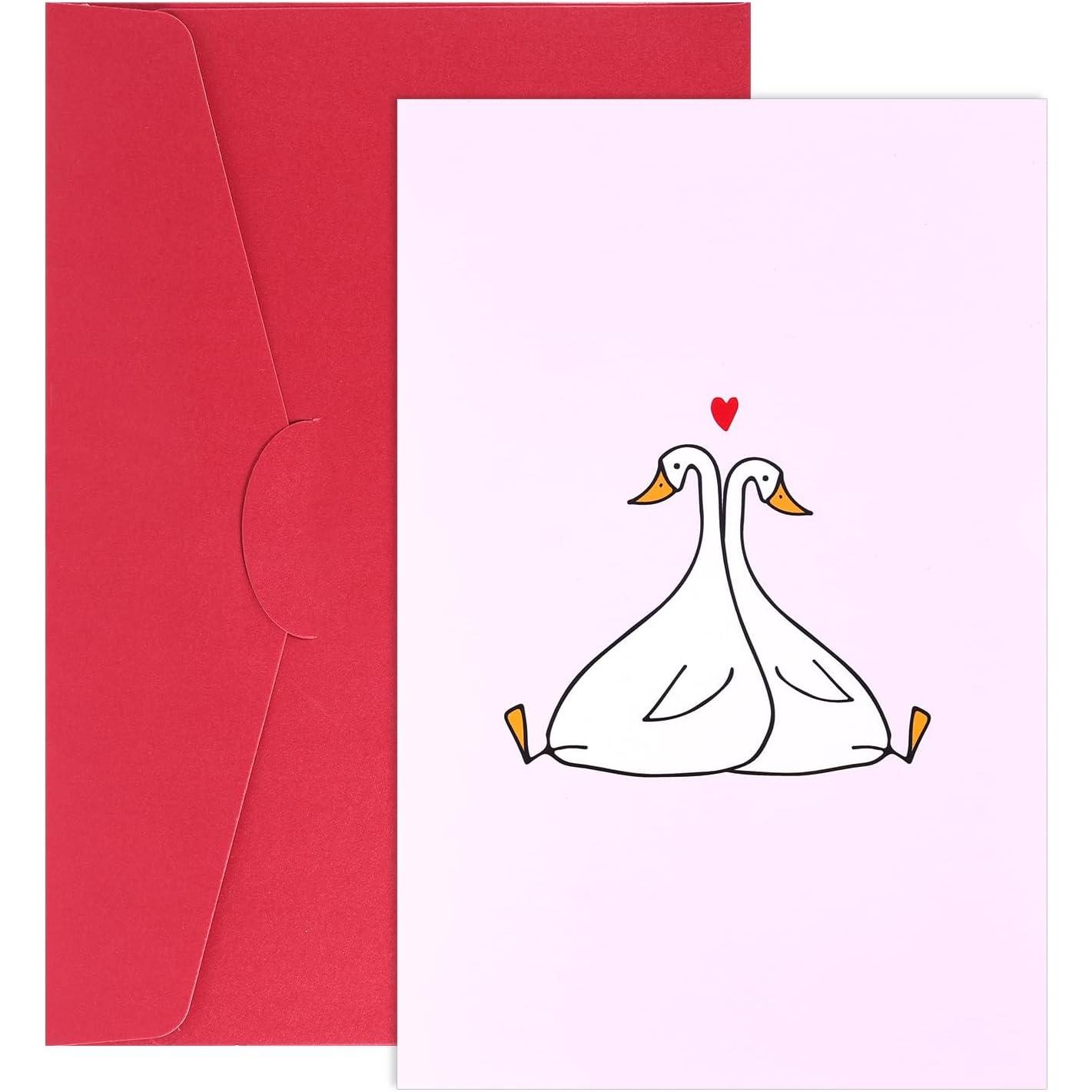 Tarjeta de Aniversario para Esposa y Esposo, Tarjetas Románticas de Feliz Aniversario Tarjeta de Aniversario de San Valentín Tarjeta de Aniversario de Bodas Tarjeta de Amor Elegant
