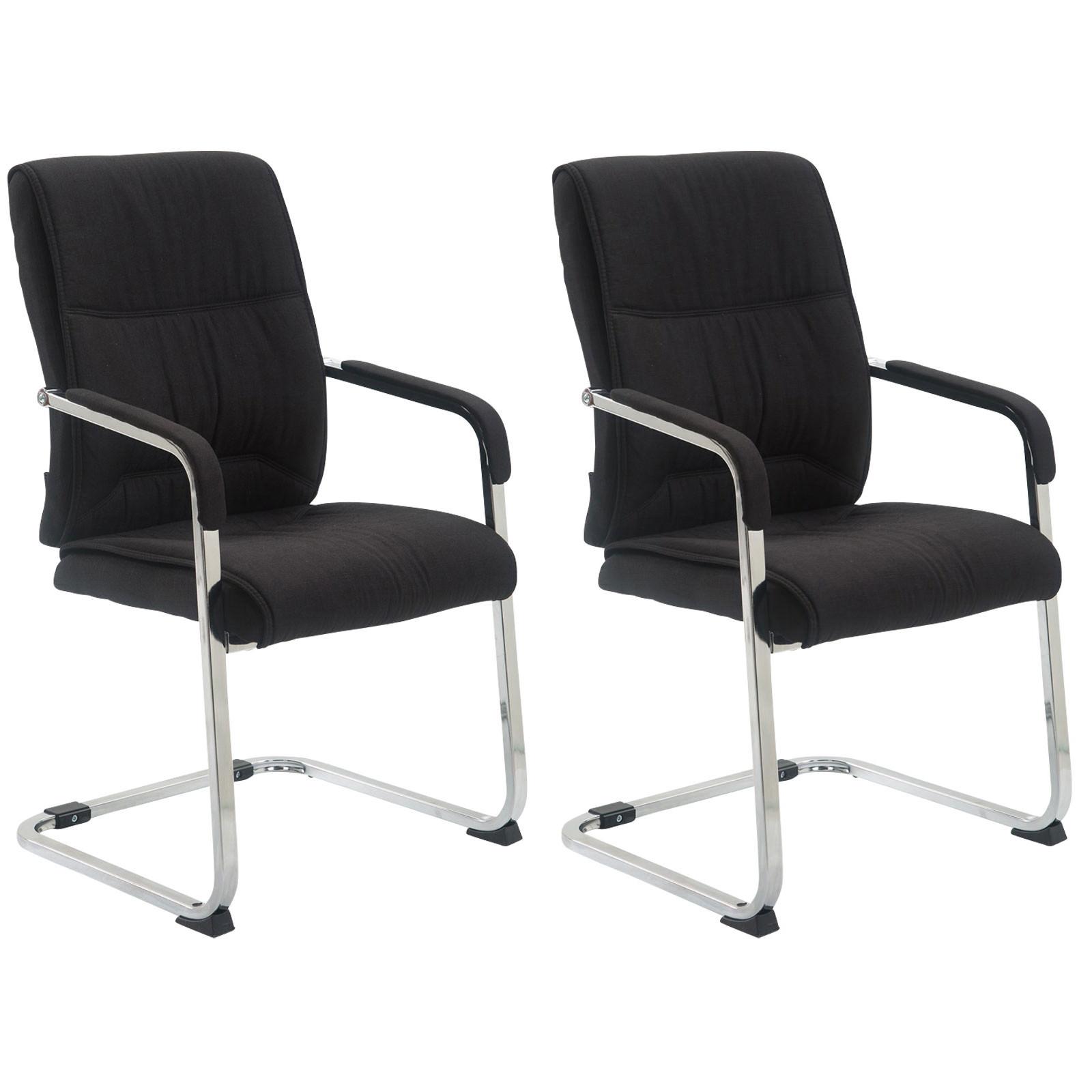 Set de 2 sillas oscilantes Anubis xxl en tela Negro