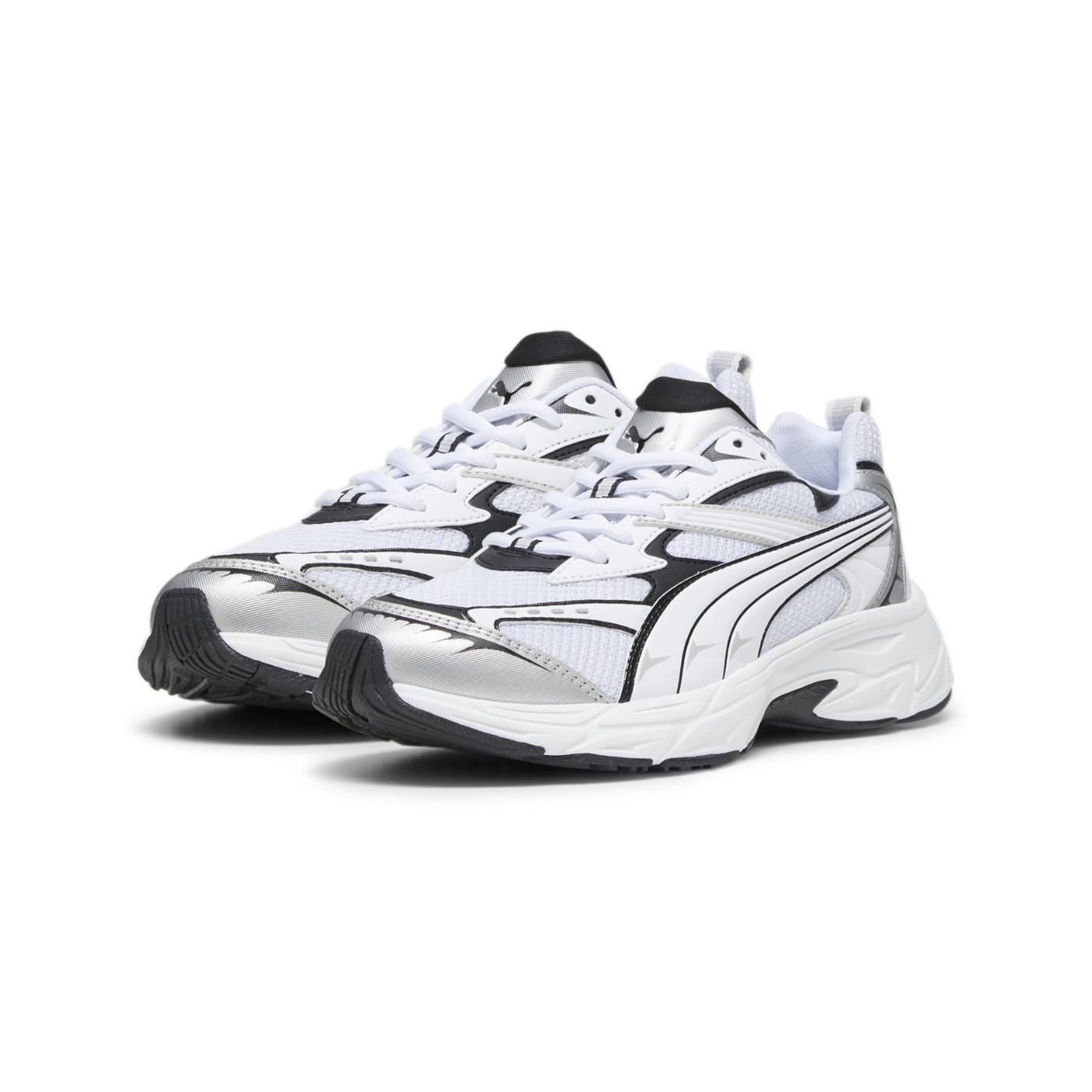 Zapatillas puma morphic base blanco negro de hombre.