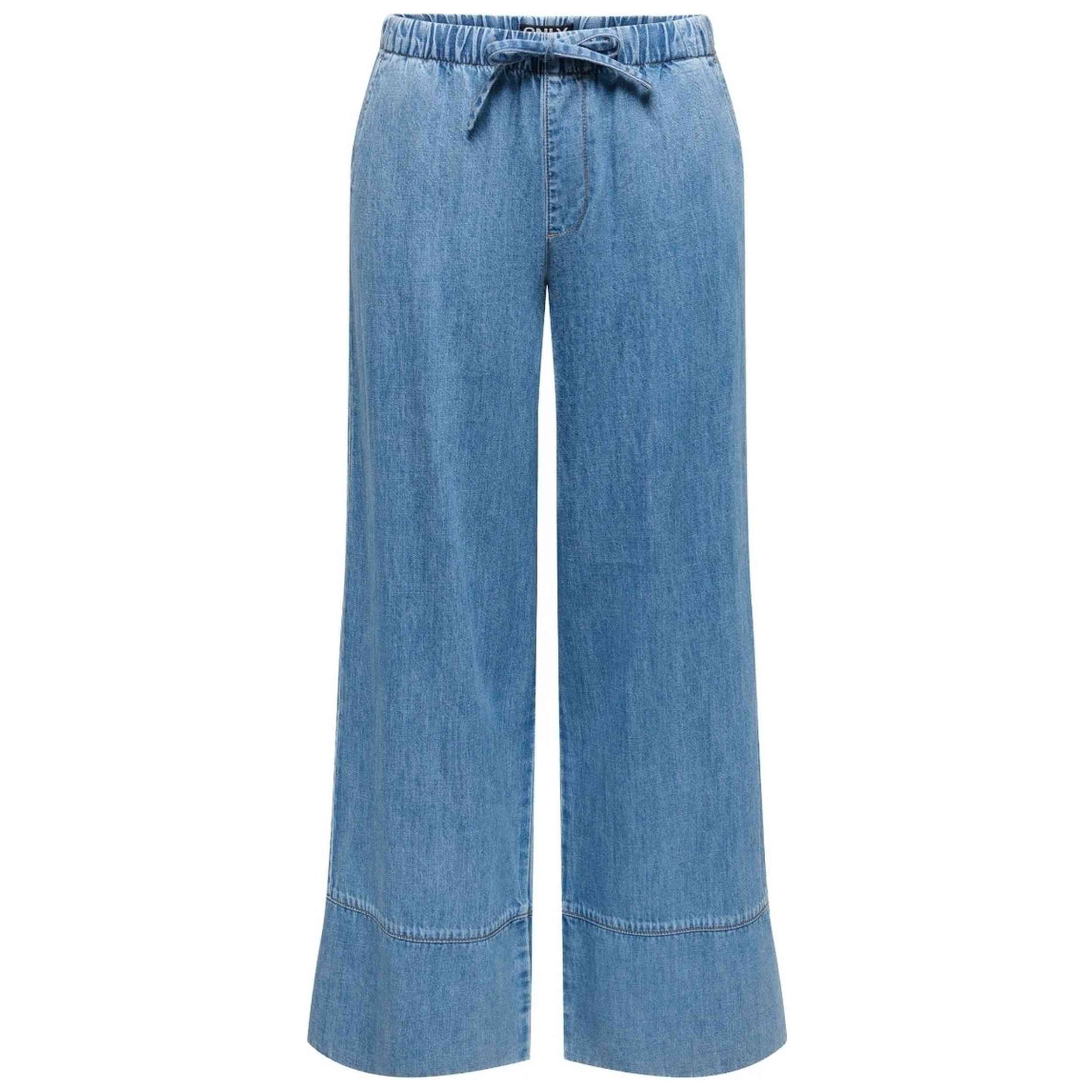 Pantalón Only modelo Onlleola Hw String Jns Dnm Akm  Sud en color Azul