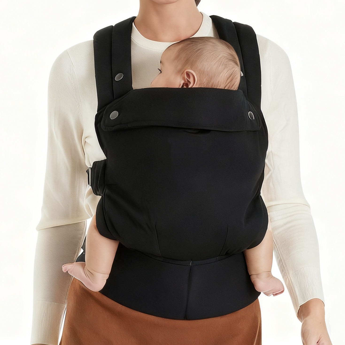 Portabebés de algodón puro, multifuncional, delantero y trasero, con asiento de cadera para bebé y niño