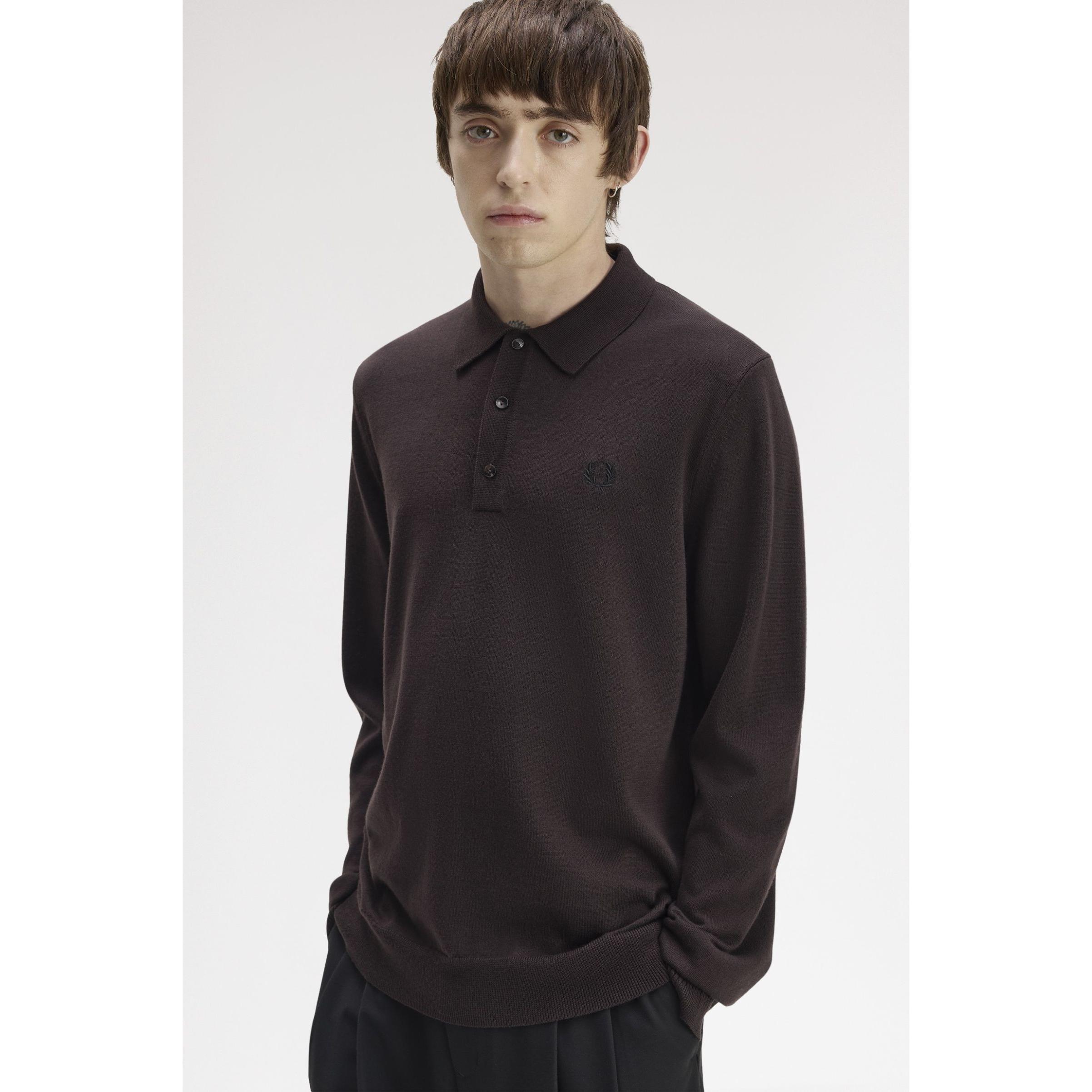 FRED PERRY - Polo de punto de manga larga de Fred Perry