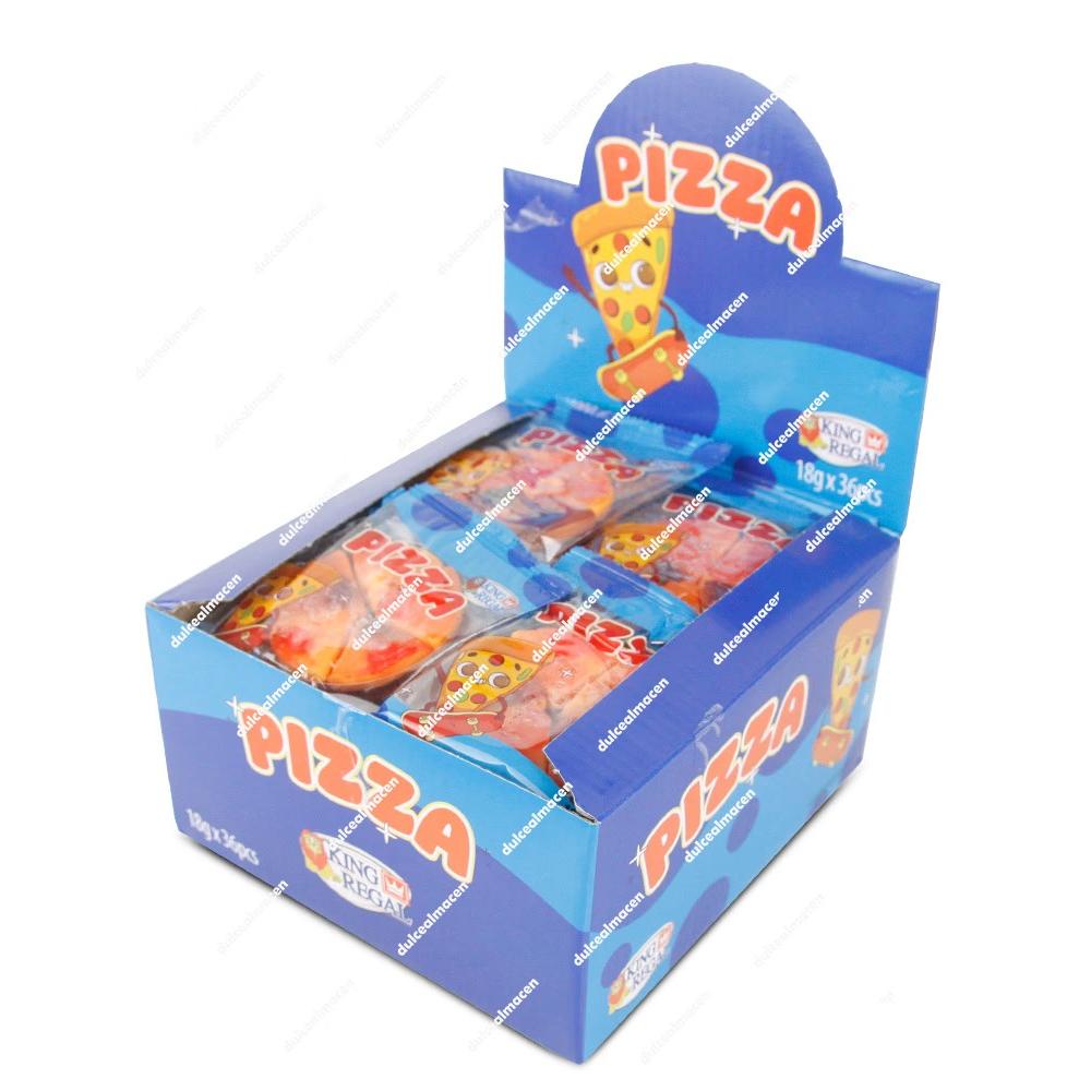 King Regal Pizza Gummy Caja 36 uds - Gominola Divertida con Forma de Pizza