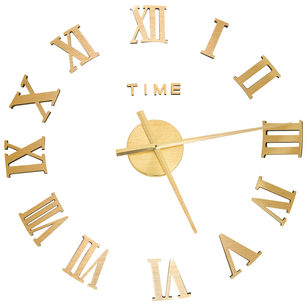 vidaXL Reloj 3D de Pared con Diseño Moderno Dorado 100 cm XXL Oficina Salón Color Dorado, Negro, Plateado y mas