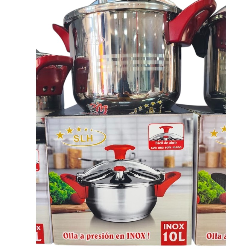 Olla MR a Presión EXPRESS   de Acero Inoxidable INOX de Alta Calidad – Segura y Duradera para Cocina Diaria, Compatible con Vitrocerámica y Gas Butano