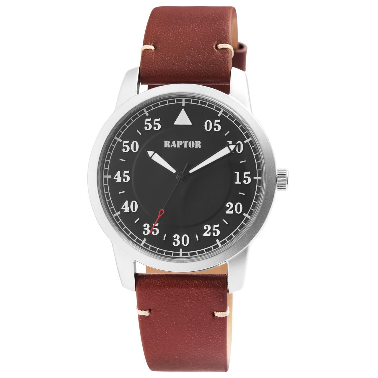 Reloj Raptor® Hombre com Bracelete em Pele Genuína