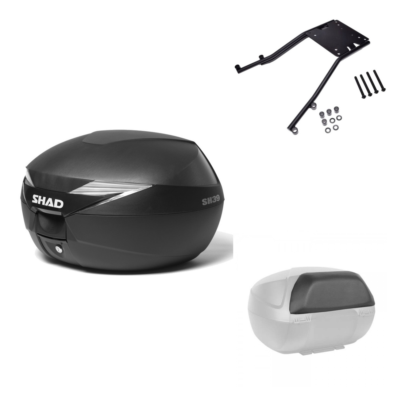 Baul Trasero + Herraje Montaje + Respaldo De Pasajero Sh39 Sh 39 KIT-177798