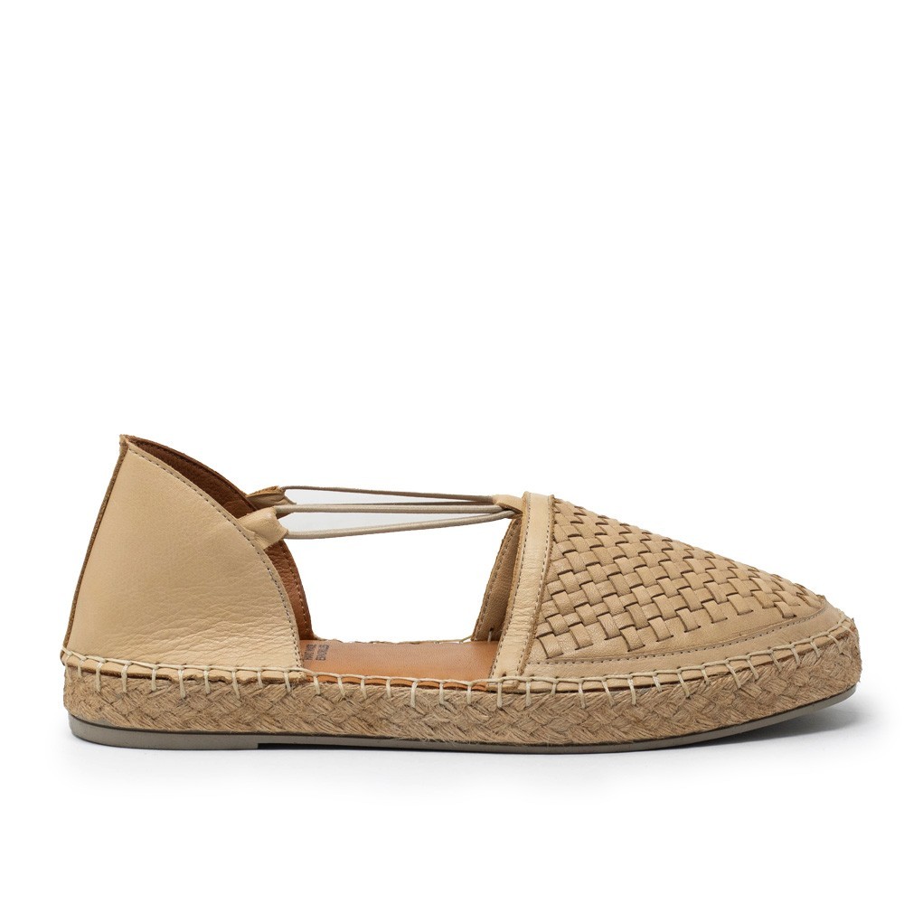 Alpargatas de Mujer Top3 Sr25487 041 Camping Yute Elasticos Piel Pasados Beig 36008 25v