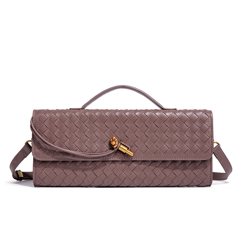 Bolsos de mano tejidos para mujer, bolso cruzado de hombro de piel sintética para noche, bolso bandolera de mano para formal, boda, fiesta