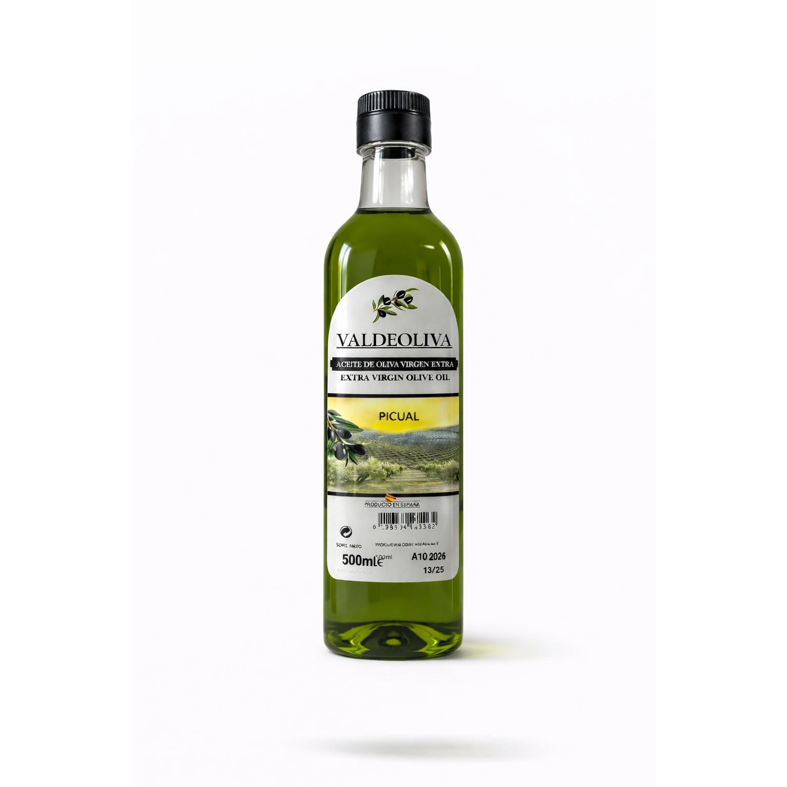Aceite de Oliva Virgen Extra Picual 500 ml | AOVE Filtrado Valdeoliva | Campiña de Córdoba