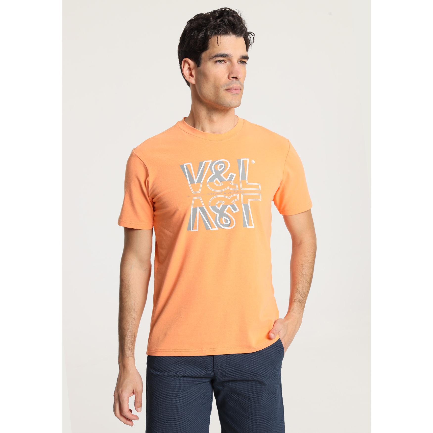 Victorio & Lucchino - Camiseta Gráfica Pecho Orange