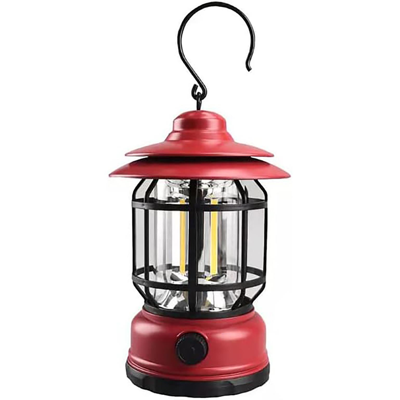 Lámpara de Camping LED 10W con USB Recargable – Luz Regulable de Alta Luminosidad – Batería Li-Ion 800mAh – Ideal para Acampada, Senderismo, Emergencias y Exterior – Disponible en Rojo y Verde