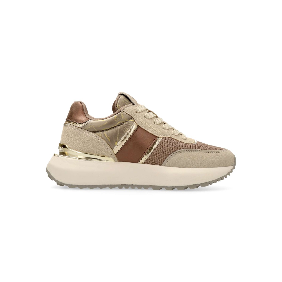 Maria Mare - Zapatillas casual mujer Hoku de piel sintética con suela de goma gruesa y ligera, cómodas para uso diario y versátiles