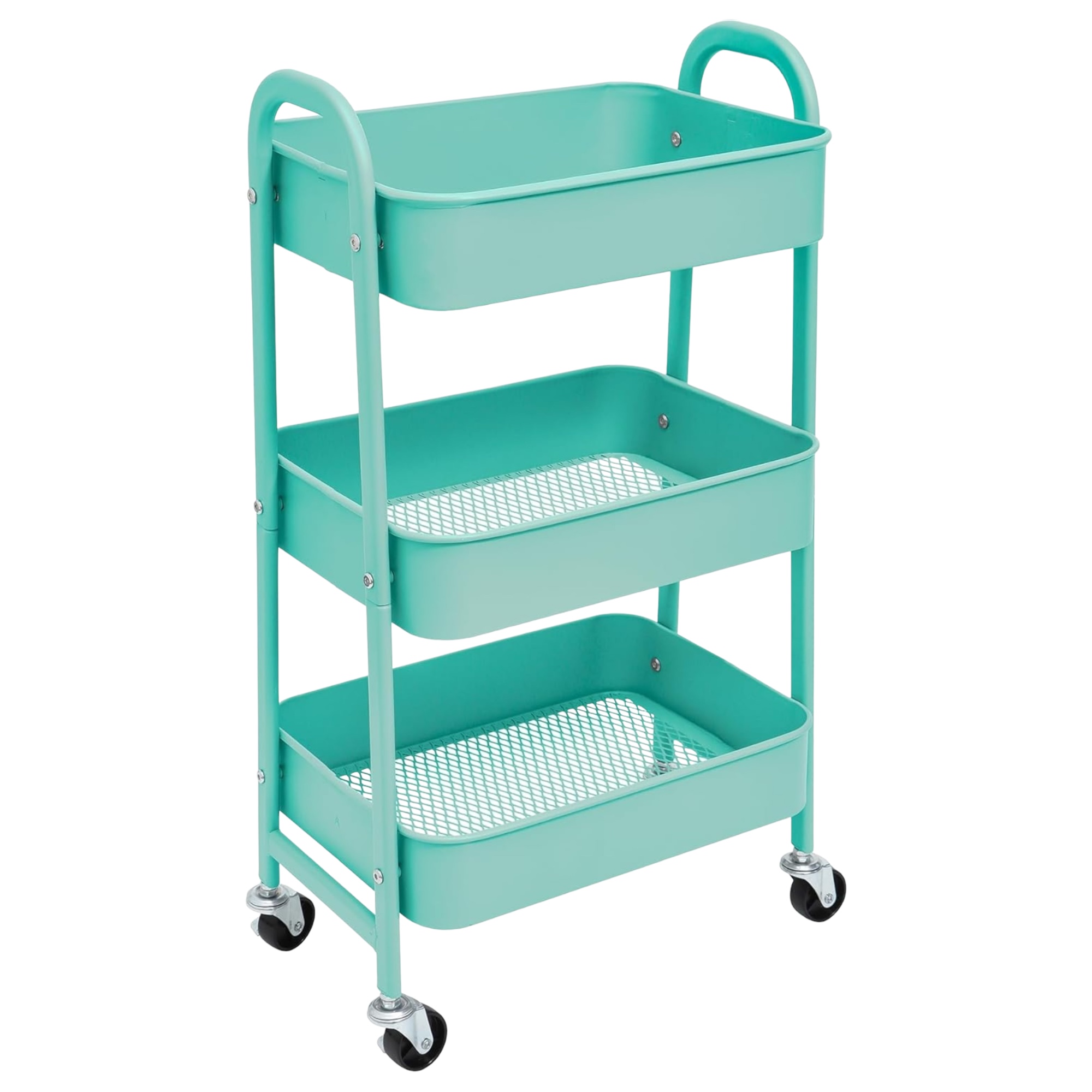 Carro de Almacenamiento Carrito Auxiliar con Ruedas Carro Cocina Carro Servicio Carrito Metalico con Ruedas 3 Niveles Carro Rodante Carro Organizador para Dormitorio Baño Oficina,Carrito de cocina o multiuso de tres niveles con rueda (FRUTA-001 1690 2090)