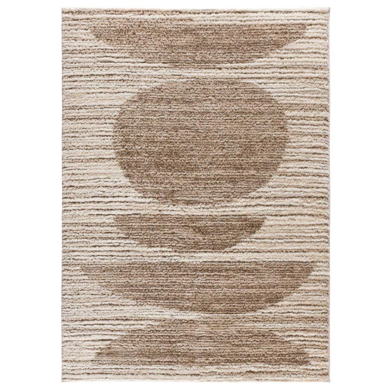 ATTICGO Alfombra de Interior Estilo Escandinavo con Materiales Reciclados y Relieve en Beige - Lima 3502 120x170, 140x200, 160x230 cm