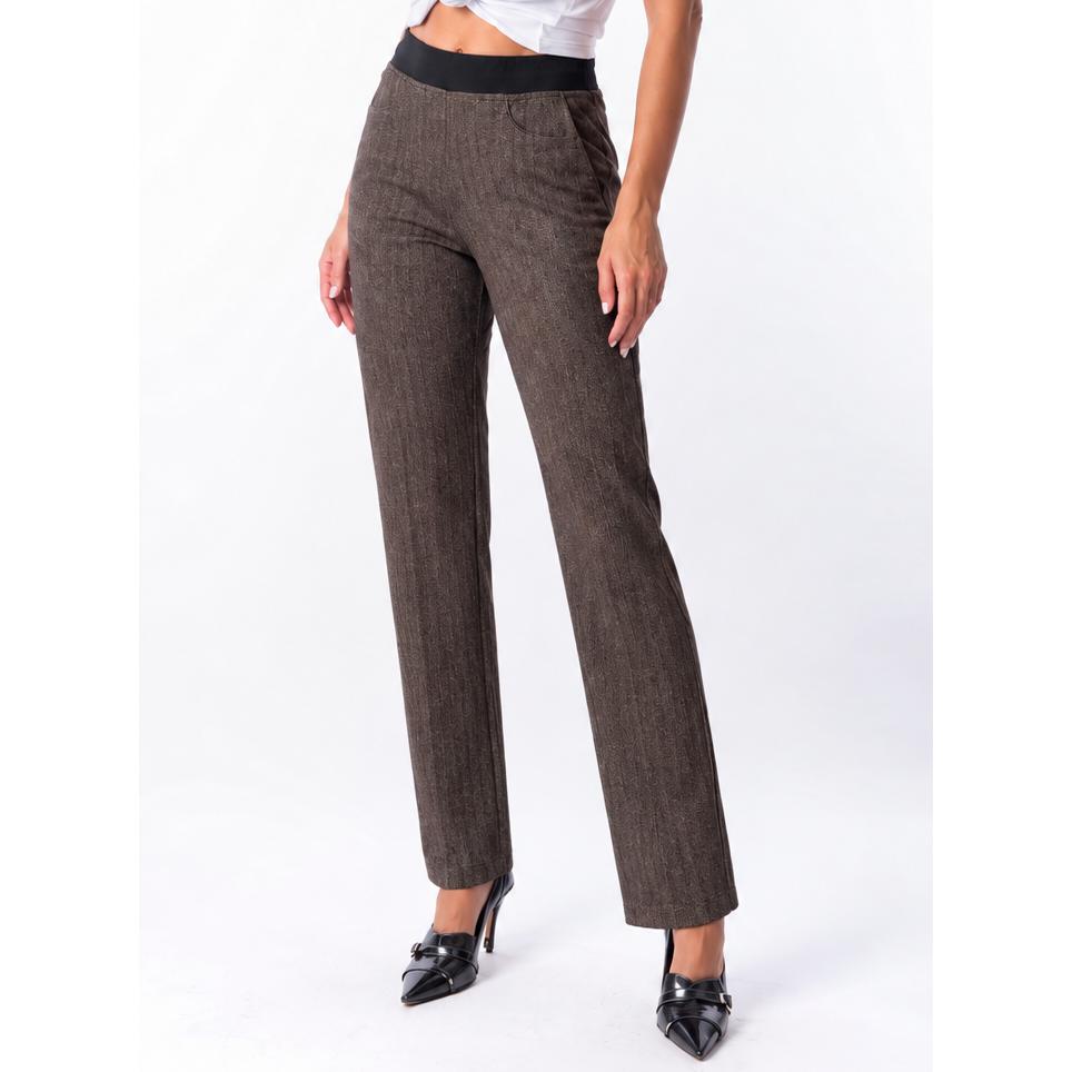 Pantalón Corte Recto Estampado de Mujer - Youline