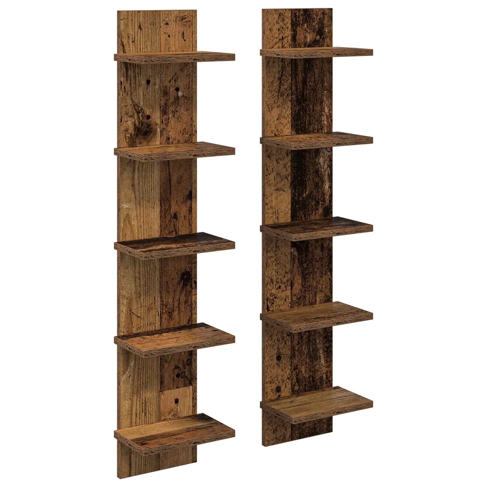vidaXL Estante de pared 2 uds.  22 x 15 x 100 cm Multicolor