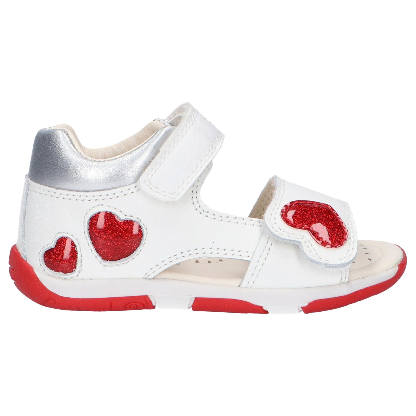 Geox b350yd 085kc b s tapuz girl's sandals c0050 white-red