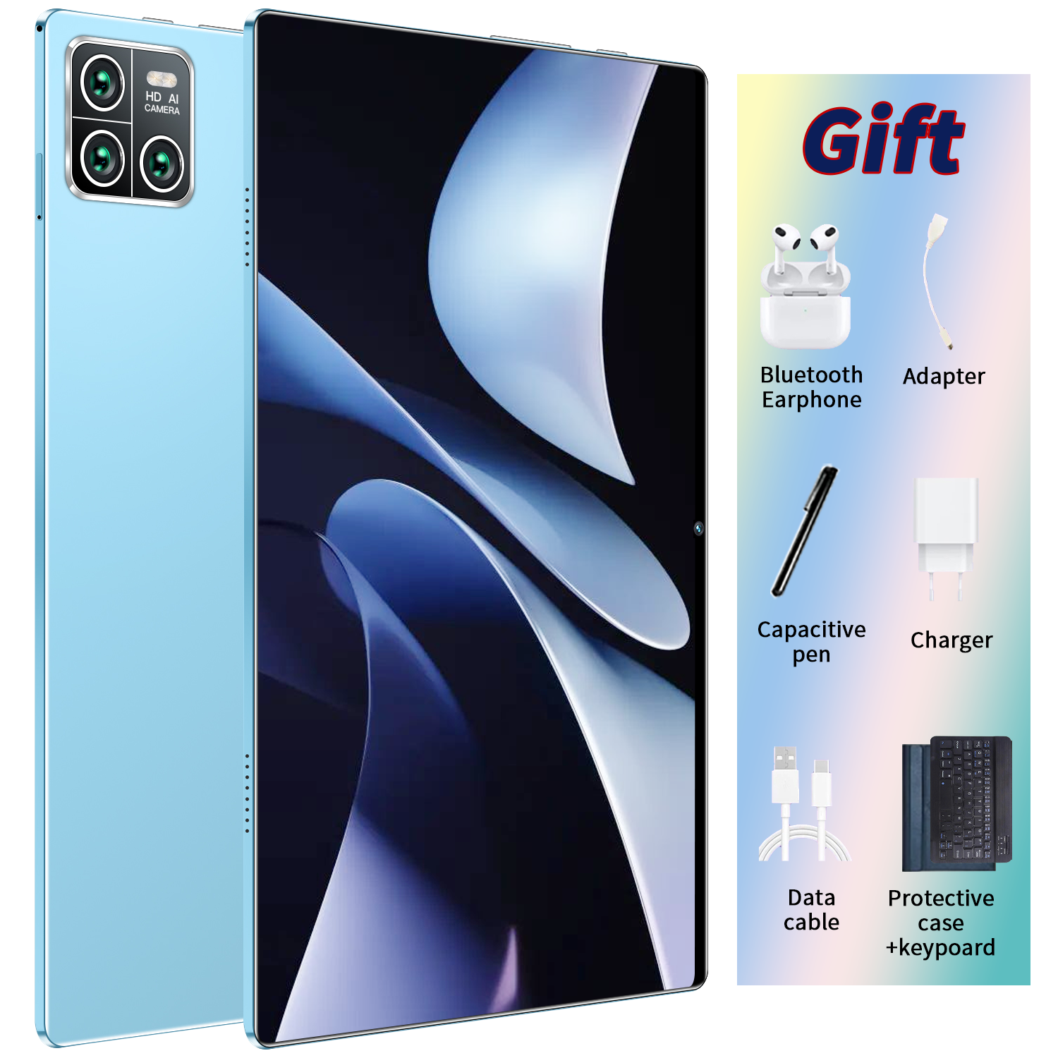New 10.36 inch tablet Android 13 Pad 16GB 1TB 14 core2 4K HD 5G WIFI Bluetooth 20000mAh tablets