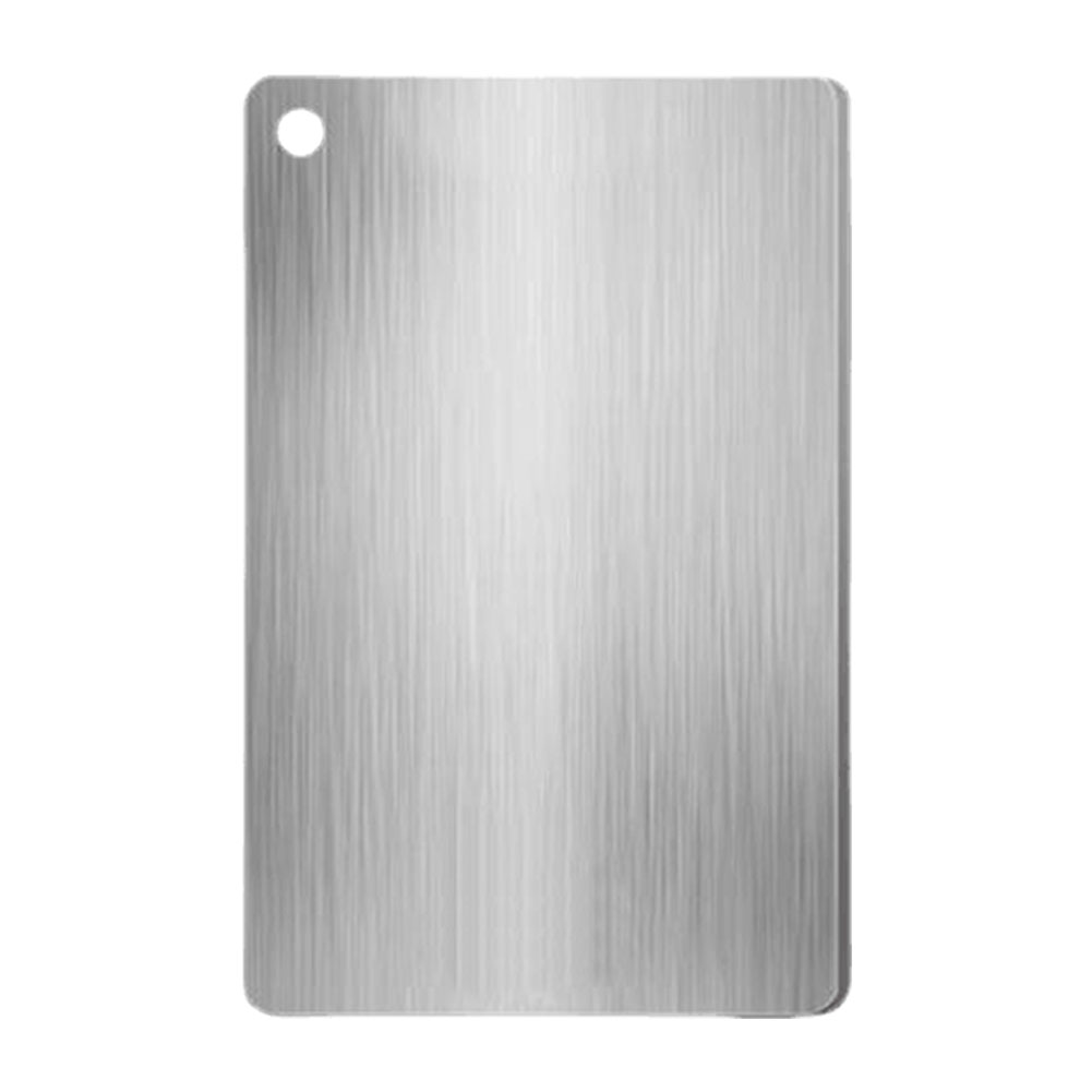 TK Placa De Corte De Acero Inoxidable 304 De Doble Cara Para Cocina Placa De Corte De Alimentos Titanium Rectangular Color Plateado