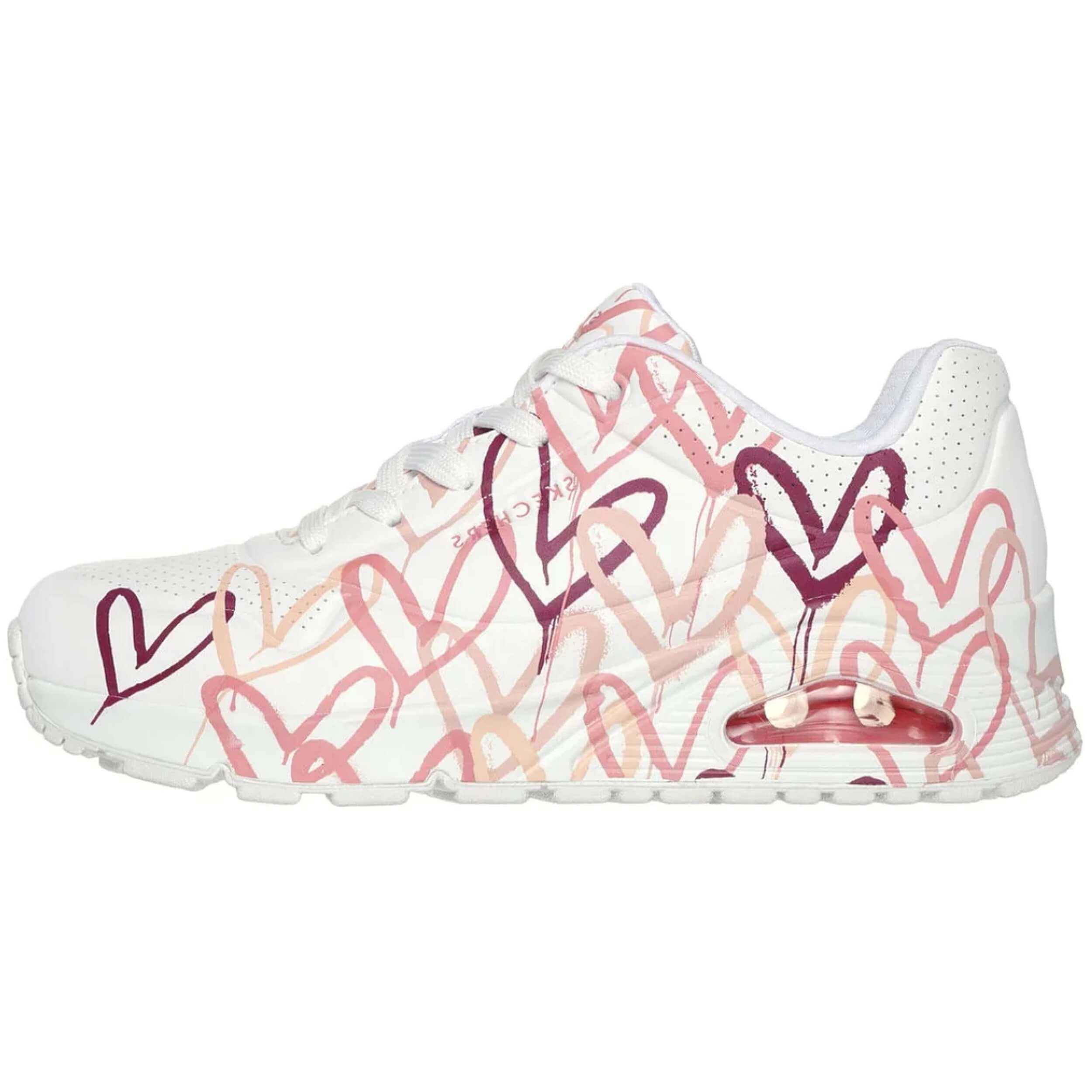 Zapatillas Skechers Uno-Spread The Love Mujer Blanco/Rosa