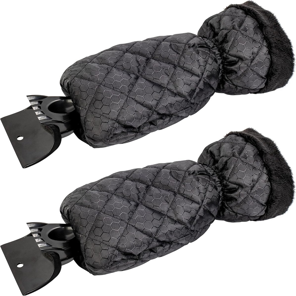 2 stuks IJskrabber auto met handschoen - Ruitenkrabber - Sneeuwkrabber - Krabber Auto - Auto accessoires - Ergonomsich Design - Kut kou - Rood