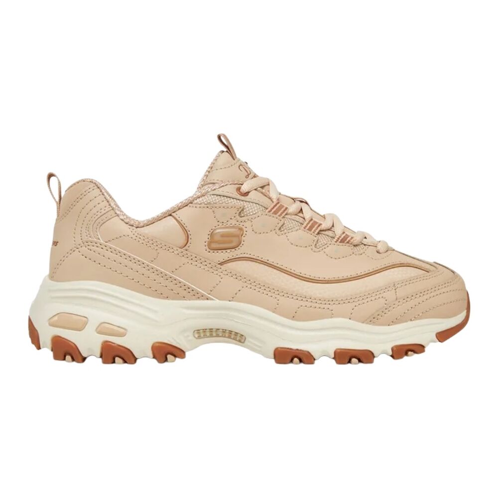 Zapatillas Beige Skechers D´Lites Good Natural con Amortiguación