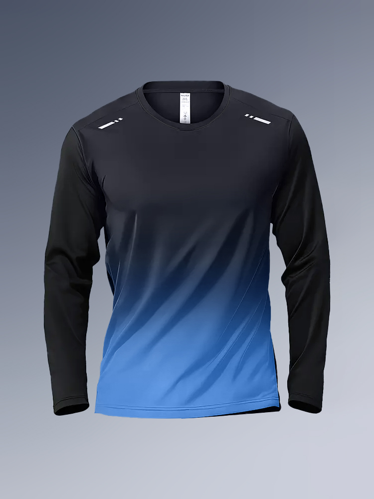 TK Camiseta De Compresión Para Hombre Con Manga Larga Cuello En Forma De Cruz Absorbe Sudor Secado Rápido Para Entrenamiento De Fitness