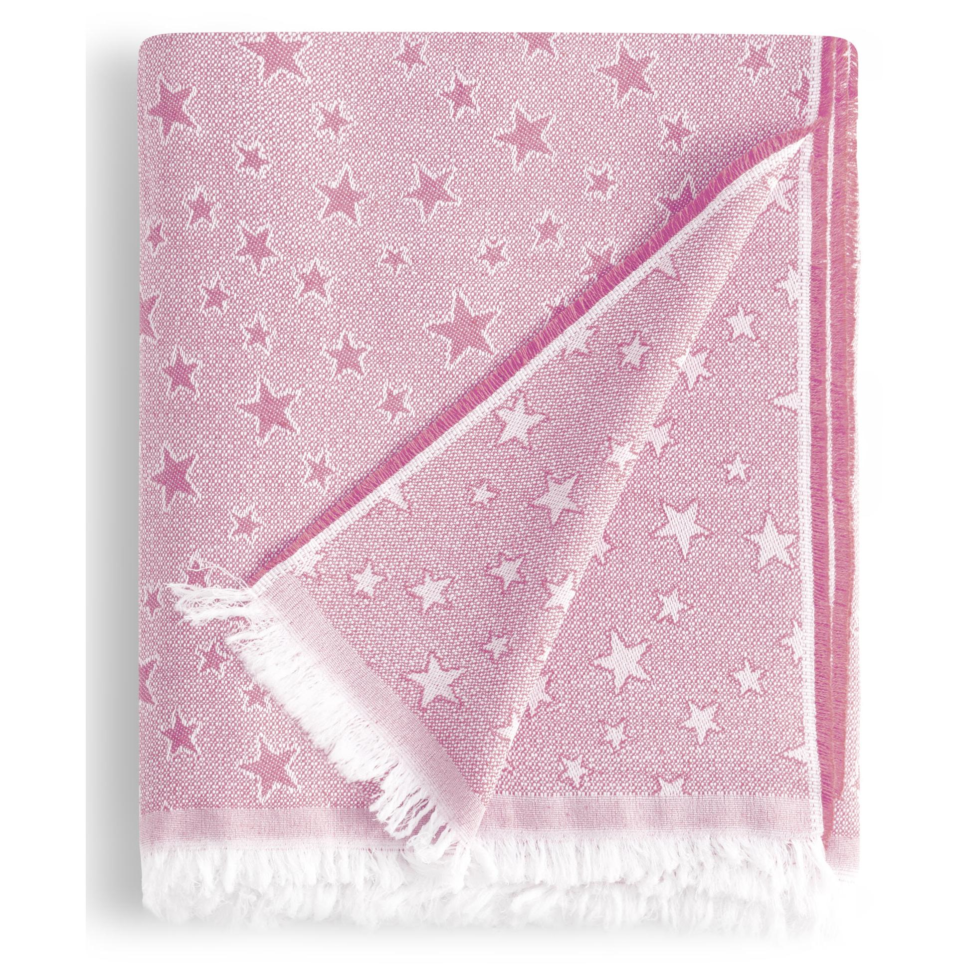 HIPERMANTA. Colcha foulard multiusos JACQUARD 180X285 cm. Modelo ESTRELLAS para SOFA 2 PLAZAS y CAMA 90-105 cm.
