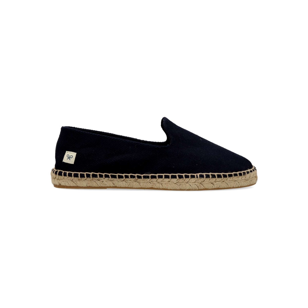 Silbon - Zapatilla alpargata SILBON de algodón 100% para hombre, suela de yute natural y goma, diseño clásico con parche bordado de raquetas