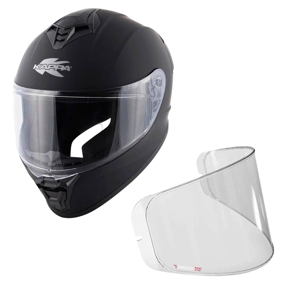 Casco de moto Integral Kappa KV51 Negro Mate + Pinlock Antivaho