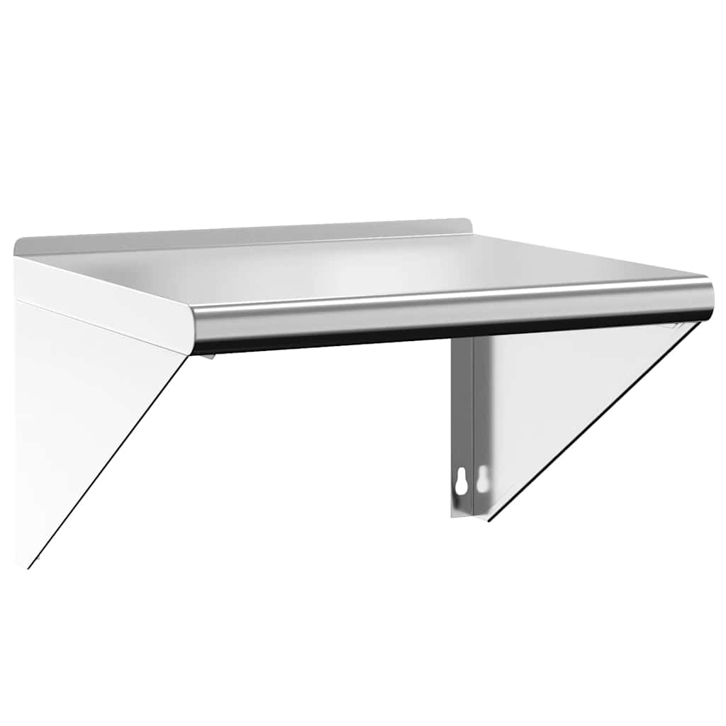 vidaXL Estante de pared acero inoxidable plateado 50x45x31 cm