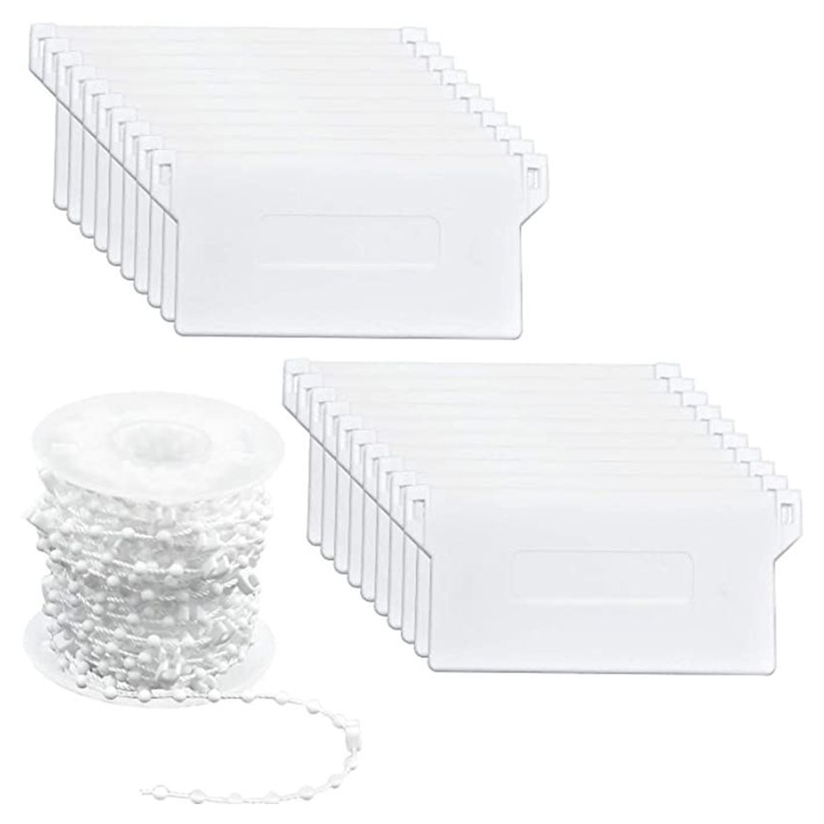 TK Decoración de ventanas, 20 piezas Placa de peso para persianas Peso Peso Persianas verticales Listón vertical 89 mm Pieza de repuesto blanca