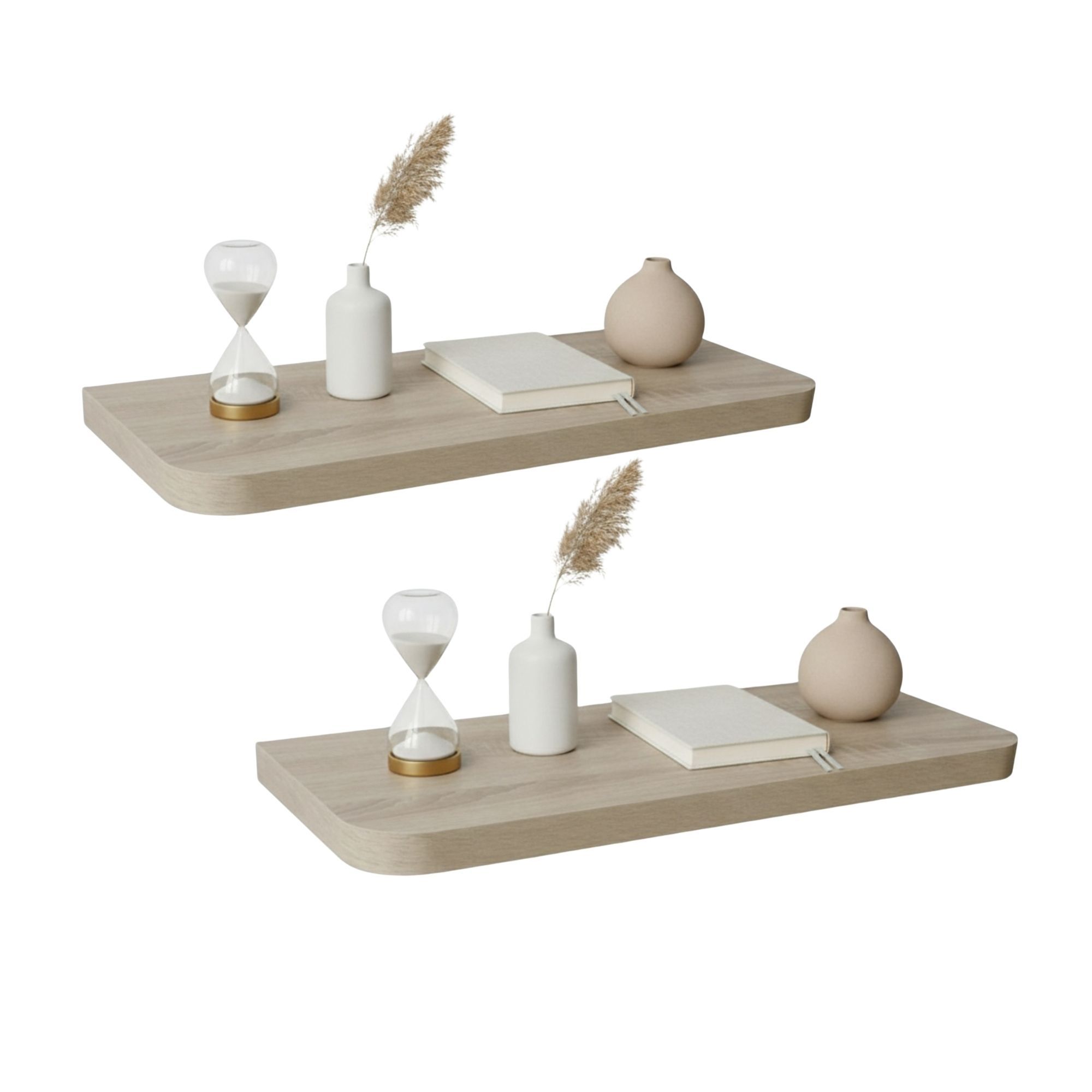 MOBLEKIT | Estantes y Baldas Flotantes de Madera para Pared, Estanterías Decorativas de Diseño Moderno para Salón, Dormitorio, Baño u Oficina