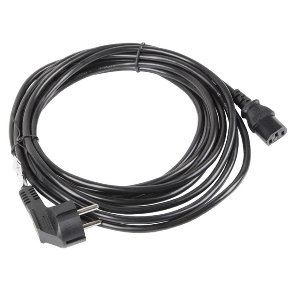 Lanberg - Cable de alimentación CA-C13C-11CC-0100-BK de 10 m con conector C13 y acoplador CEE7/7 para equipos informáticos, resistente y fiable para uso diario exigente