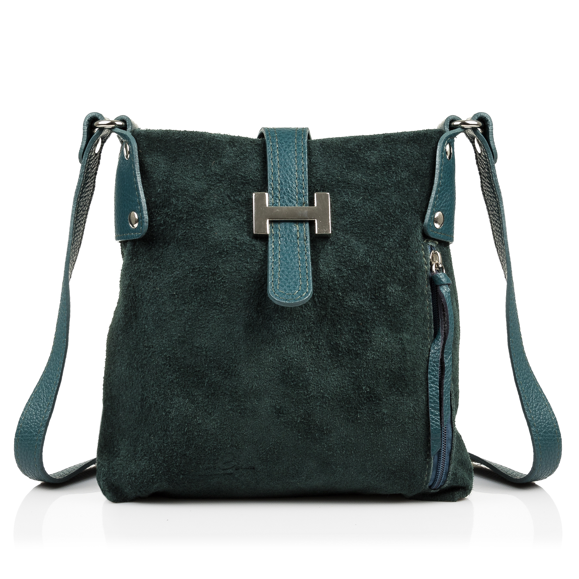 Firenze Artegiani. Milan Bolso bandolera Mujer.Piel auténtica Gamuza Dollaro . Made in Italy. Vera Pelle Italiana.