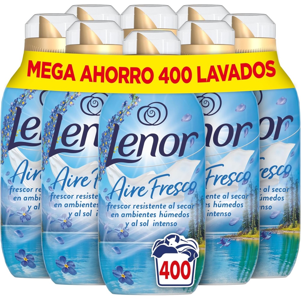 Lenor Aire Fresco Suavizante Para Ropa Concentrado Frescor Alpino 50 Lavados, 700ml, Frescor Resistente, Colada como secada al aire libre