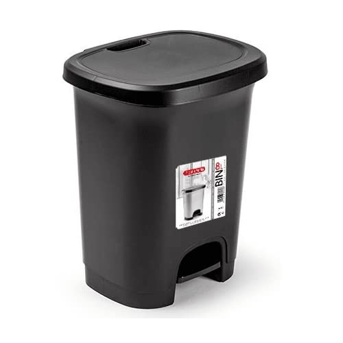 C.A | Papelera con Pedal 🗑️ | 8 Litros | Libre de BPA | Tapa Higiénica | Para Baño y Cocina | 30x25x21cm