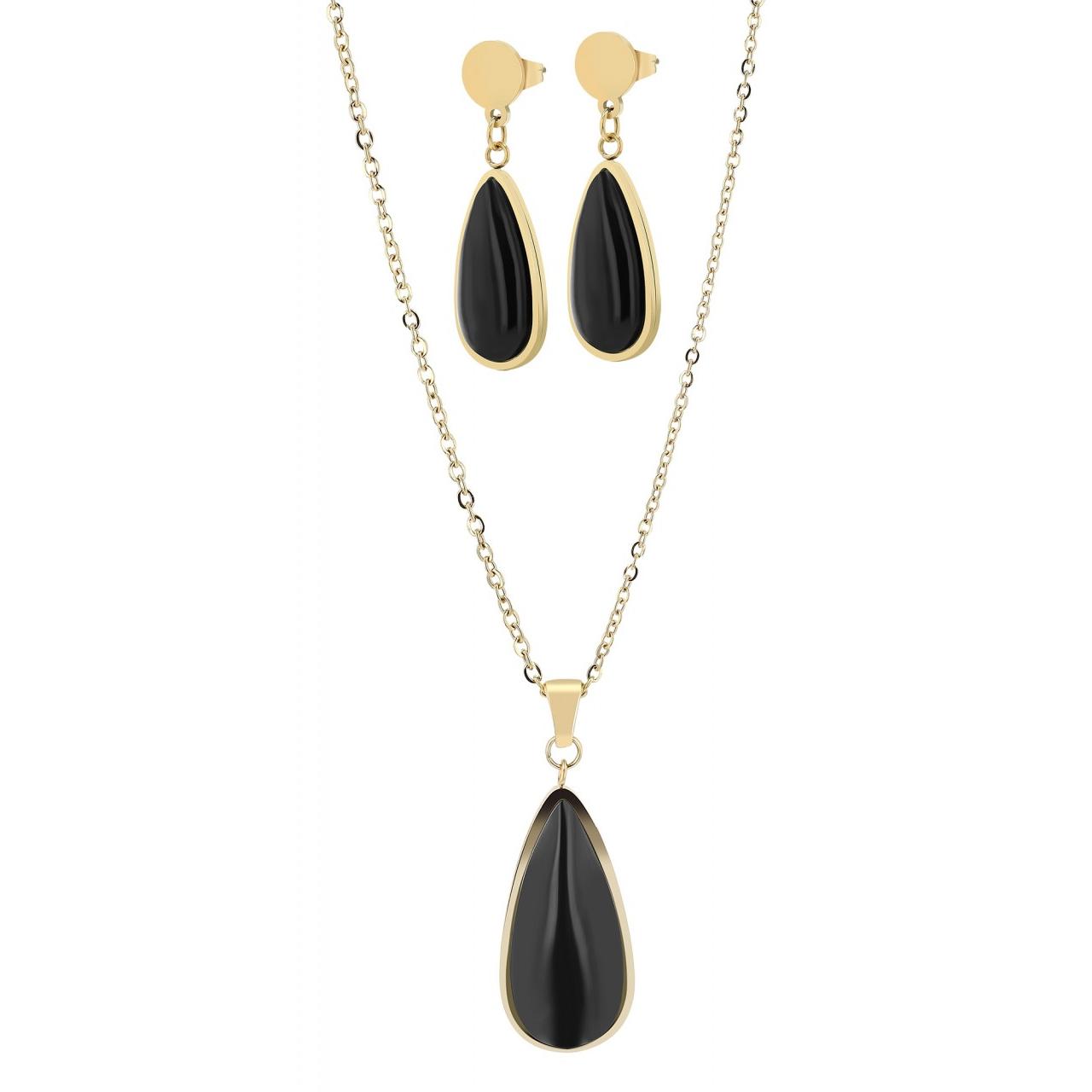 Akzent® Conjunto Collar e Pendientes em Aço Inoxidável