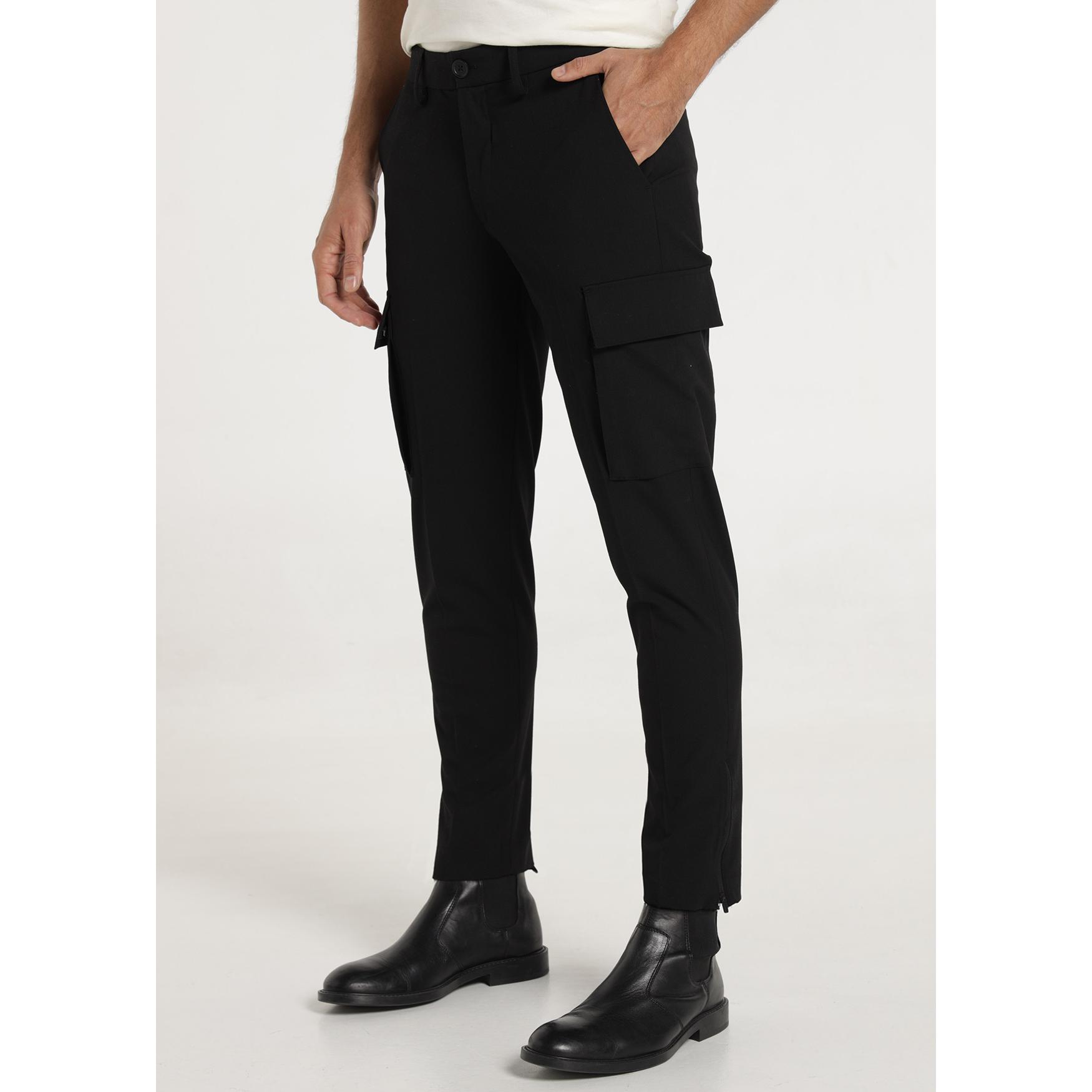 Victorio & Lucchino - Pantalon cargo cintura interior elastica bajo con cremallera- Regular fit - Tiro medio - Tallaje en Pulgadas- Tallaje en Pulgadas